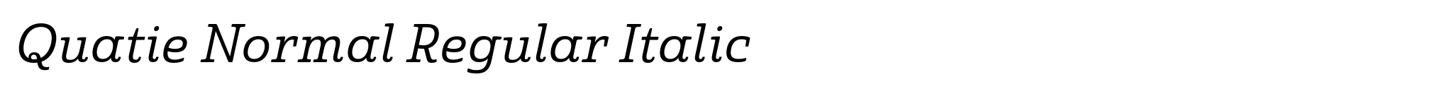 Quatie Normal Regular Italic image